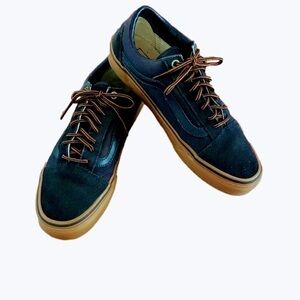 Vans Shoes, Size 9.5-Women, 8-Men, Navy & Rust/Brown
